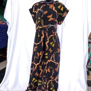 NWT Vonda split v short sleeve collared maxi top, 20" Ptp